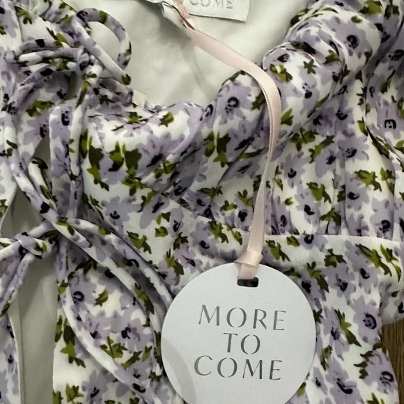 Floral Puff Sleeve Mini Dress - Picture 2 of 2